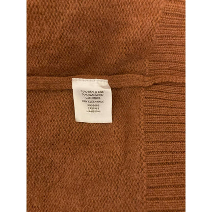 HALOGEN Open Front Pocket Cardigan Red Pomegranate Size medium Full length NEW