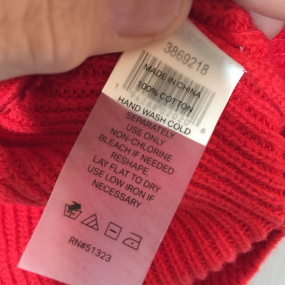 Court and Rowe Pullover Sweater Long Sleeve Striped Red  White XS extra small