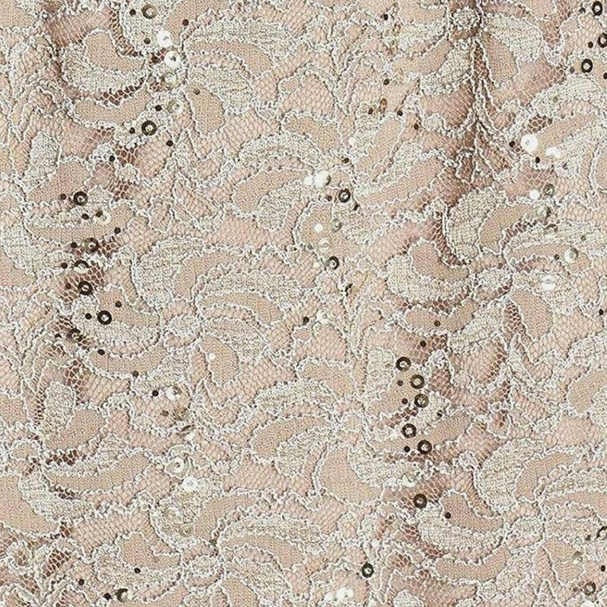 Alex Evenings Gold Lace Sequin Tea Length Dress Size 16W formal wedding NEW