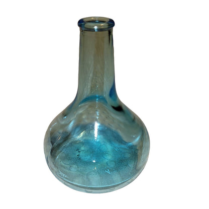 Blue bottle vase Glass Approx. 5" tall Budvase