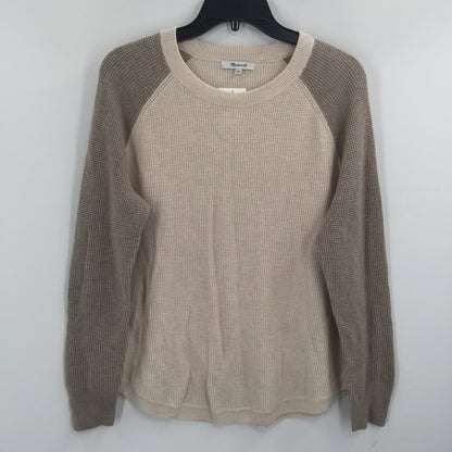 Madewell Jane Waffle Stitch Pullover Sweater Heather Cement Size Small NWT