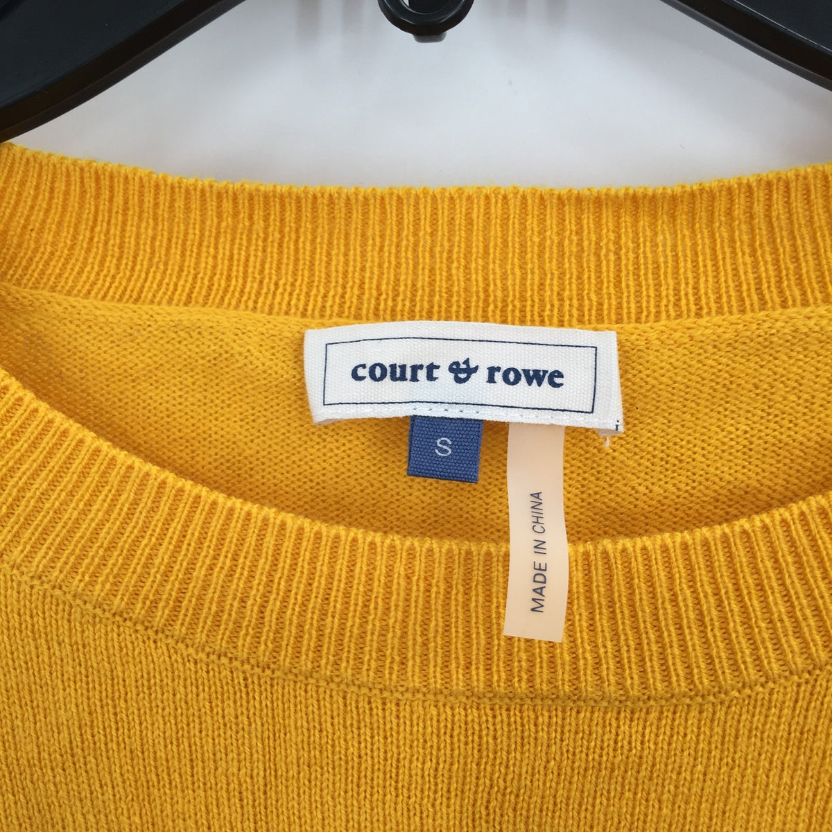 Courte & Rowe Voila Fine Guage Pullover Sweater Lightweight Yellow Size Small