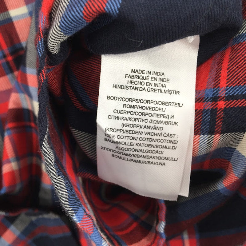 Lauren Ralph Lauren Plaid button up Medium red blue long sleeve cabin farm