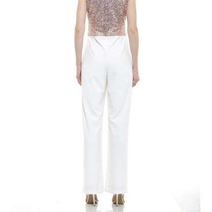 Alexia Admor Molly Mixed Sequin Split Hem jumpsuit Size 2