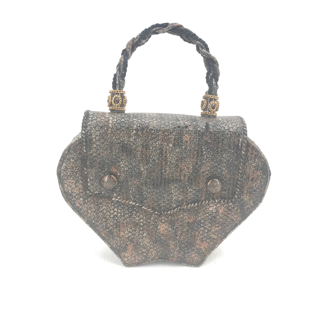 Unbranded Designer Ladies Hand Bag Handel Magnet Snap Tan/Brown