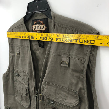 GUIDE GEAR Men's Full Zip Concealment, Photography, Shooting Vest Green Size L