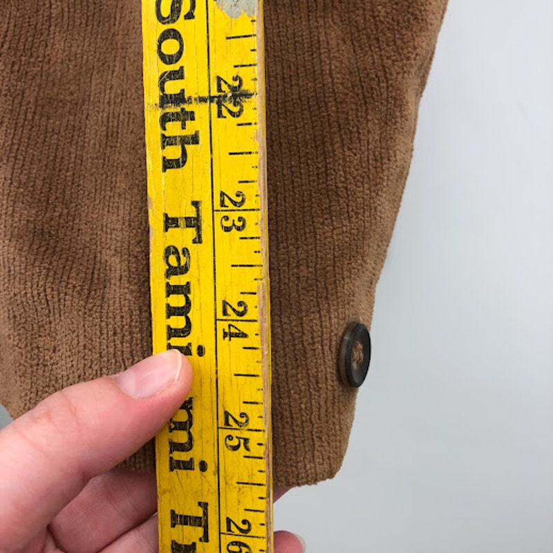 VINTAGE Brown Europe Craft Mens Coat Jacket 40 Long Wide Lapel Textured