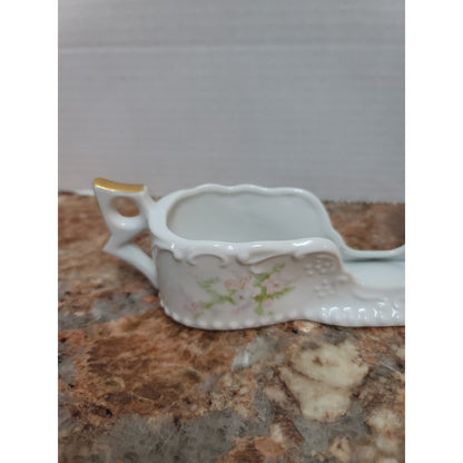 11" napkin porcelain Vintage Hand Painted flatware rest Spoon Holder Floral