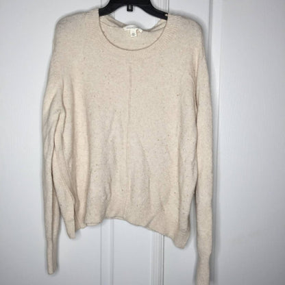 Treasure Bond Pullover Sweater Crew Neck Long Sleeves Ribbed Trim Oatmeal LARGE