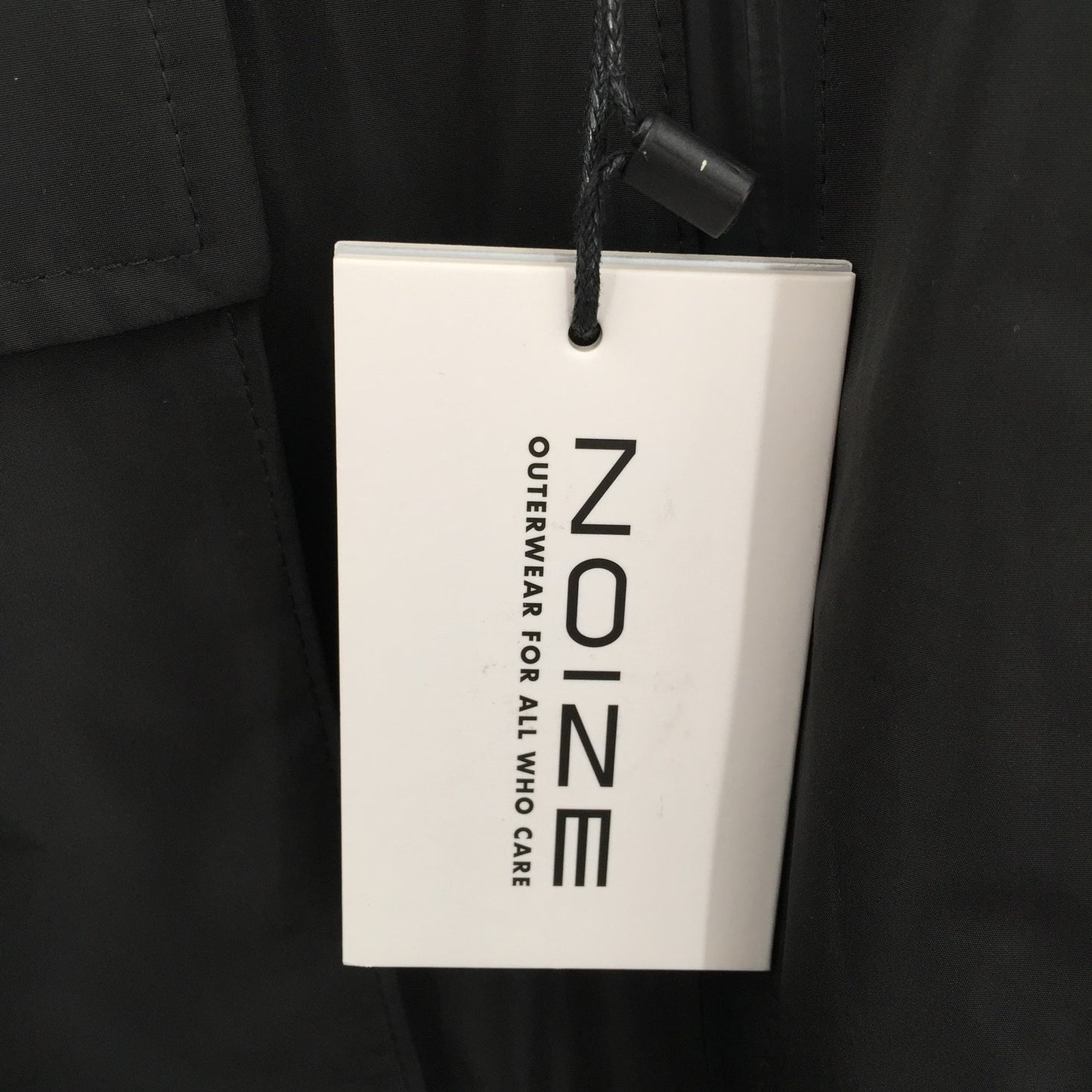 Noize Windbreaker Techno Bonded Hooded Rain Jacket Long Sleeve Black SZ X-Large