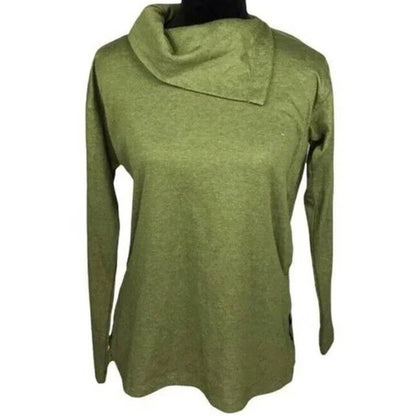 Max Studio Split Neck Long Sleeve Pullover Size Small in Sage Green NWT