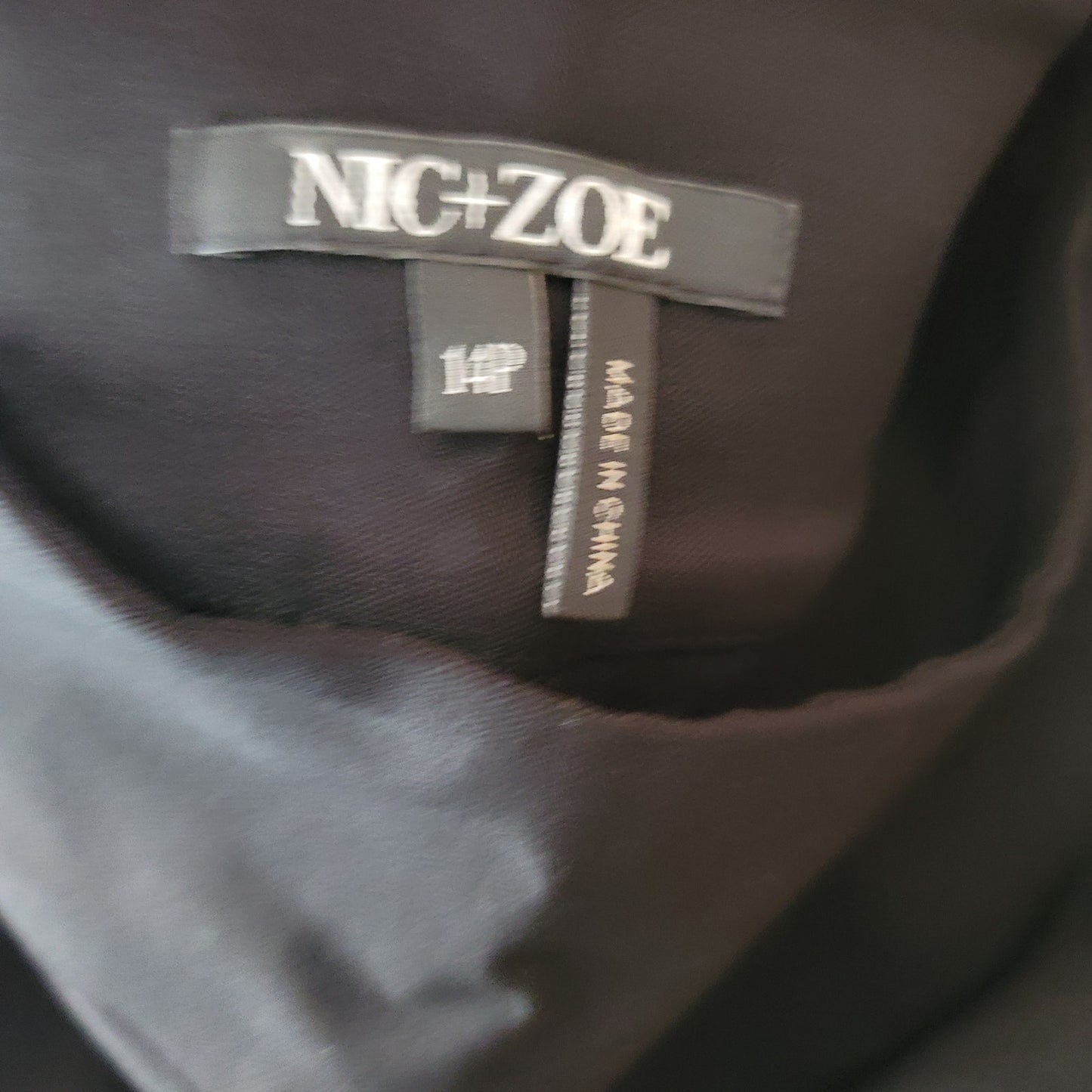 NIC & ZOE new 14p Wonderstretch Slim Straight Pants black pull on ankle leg NEW