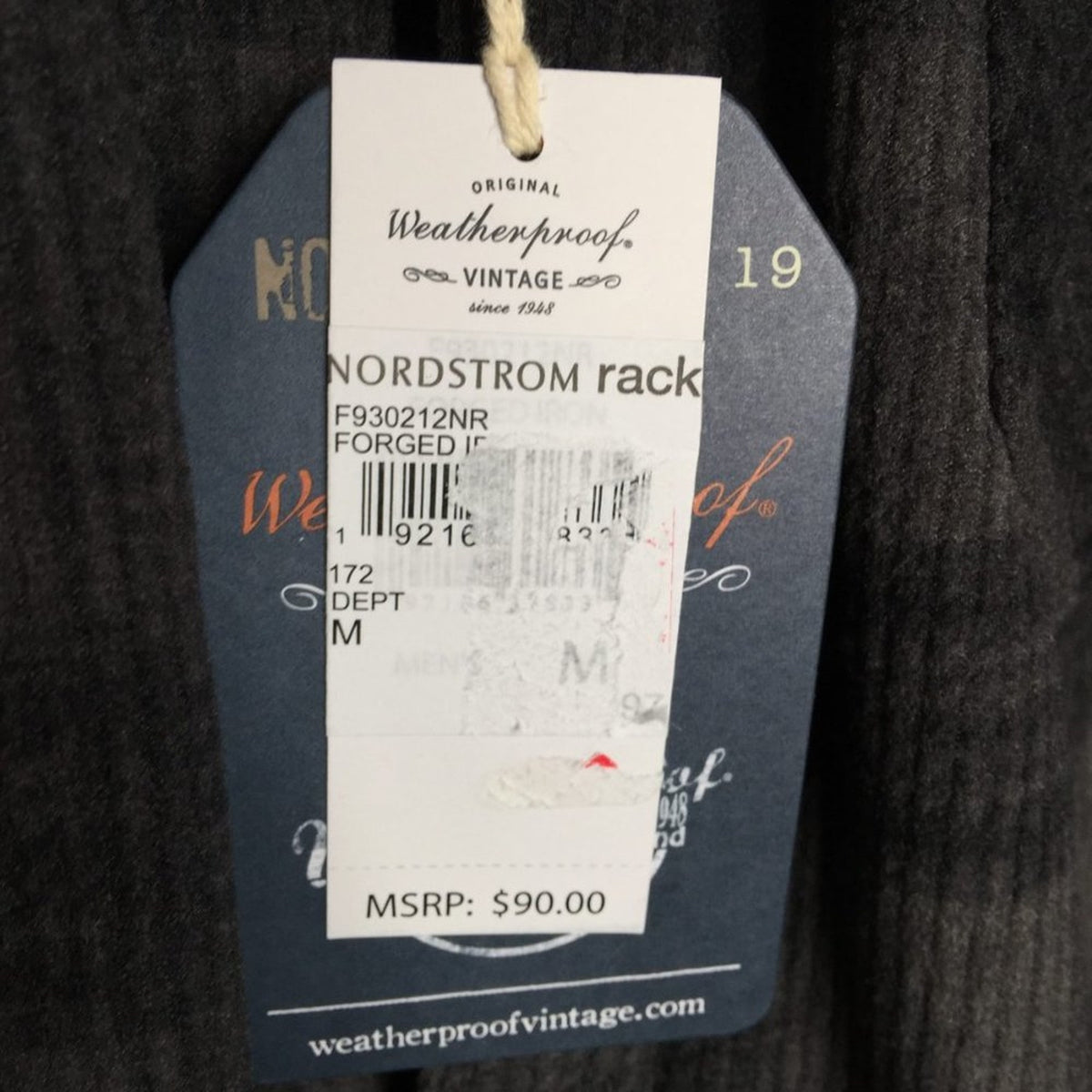 NWT Weatherproof Gray Plaid Shirt Jacket Long Sleeves Size Medium