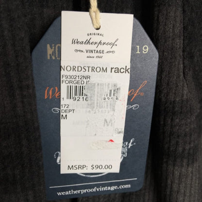 NWT Weatherproof Gray Plaid Shirt Jacket Long Sleeves Size Medium