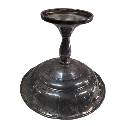 Vintage Signed Cheshire 95 Silver Plated Pedestal Dish Tarnished