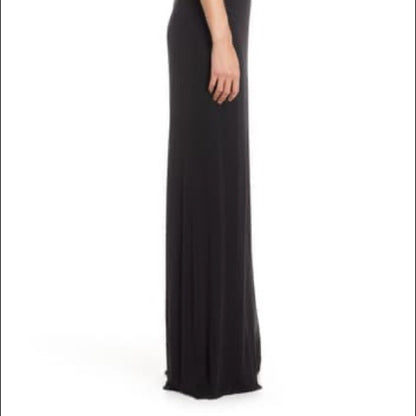 Eliza J Ruched Bodice Off Shoulder Mesh Jumpsuit Size 16