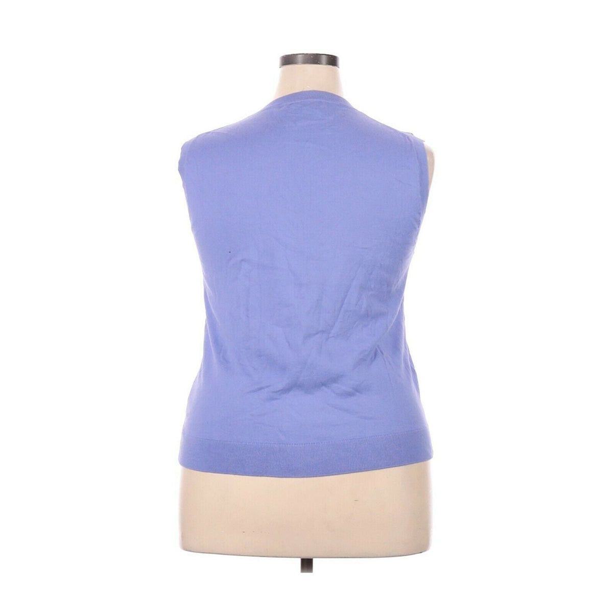 J. Crew Classic Sleeveless Pullover Sweater Crew Neck Purple Vest Tank Size XXL