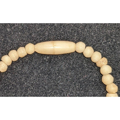 Vintage Carved Celluloid Beaded Necklace Strand and Fastener 20" Floral