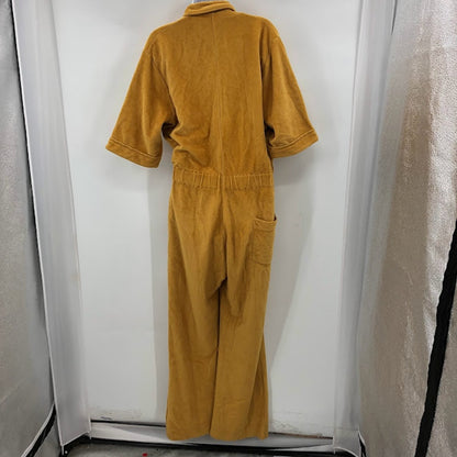 State Maine Vintage goldenrod jumpsuit large Velveteen One Piece Wide lapel