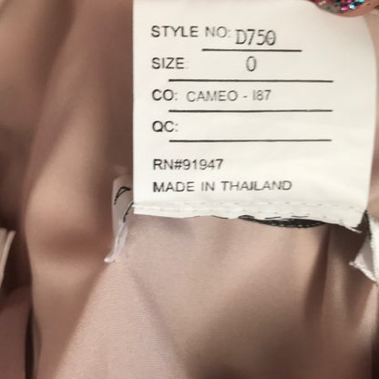 Alfred Sung Full Skirt Maxi Dress Spaghetti Strap Size 0
