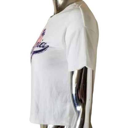 Harper Canyon Crop Short Sleeve Graphic Tee XL/Extra Large 14/16 White NWT