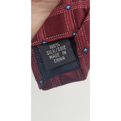 Nautica Garnet with Blue Accents Mens Vintage Neck Tie 60" NWT