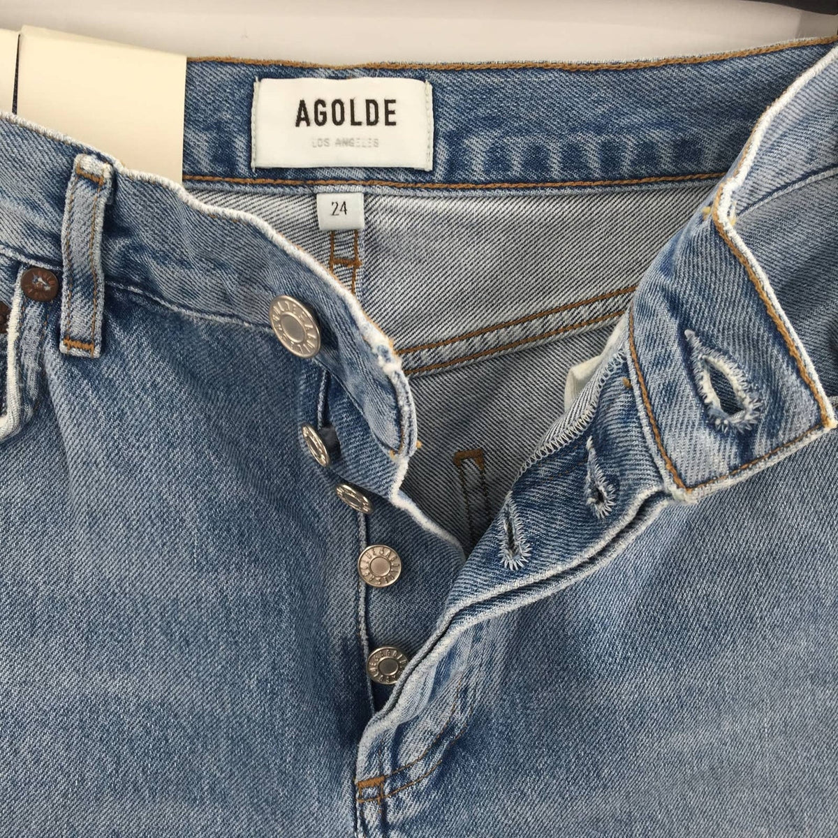 AGOLDE adriano goldschmied distressed acid wash skinny jeans 30 regular FRAYED