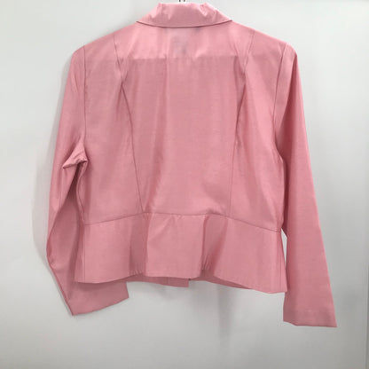 Sag Harbor 2 Pc Set Button Front Jacket Sheath Dress Back Zip Pink 12P Career