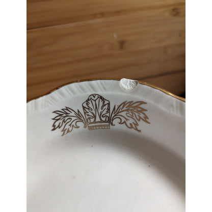 Homer Laughlin Queen Esther Oval Serving Platter Golden Edge CHIPPED Replacement