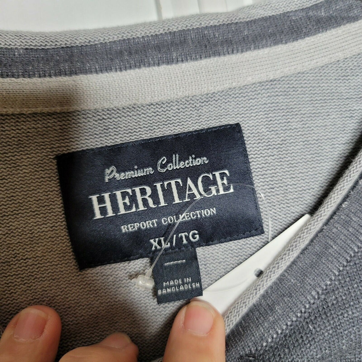 Heritage Report Collection Pull Over Sweater Long Sleeves Crew Neck Charcoal XL