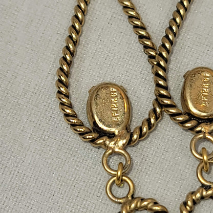 Vintage 1940s1950s Necklace 12Kt GF Gold Filled Opal Pendant