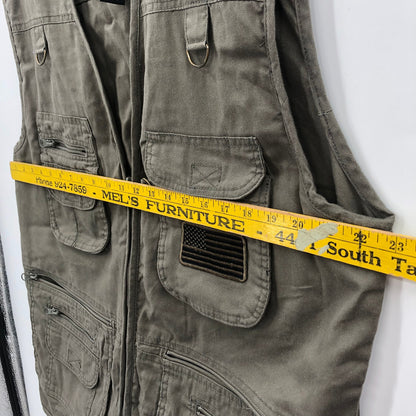 GUIDE GEAR Men's Full Zip Concealment, Photography, Shooting Vest Green Size L