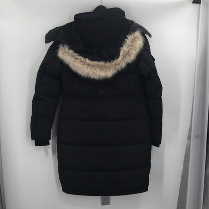 Noize Faux Fur Trim Removable Hood Winter Kaylee Parka Jacket Black Size Small