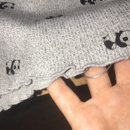 Topshop Panda Ribbed Two Piece Piece Pajama Set