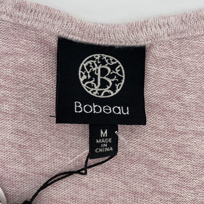 Bobeau Women's Knit V-Neck Pullover Top Medium Angel Wing/Pink NWT Boho Peasant