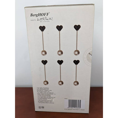 BergHOFF Lover By Lover 7Pc Stainless Steel Coffee Spoon Set Black with Stand
