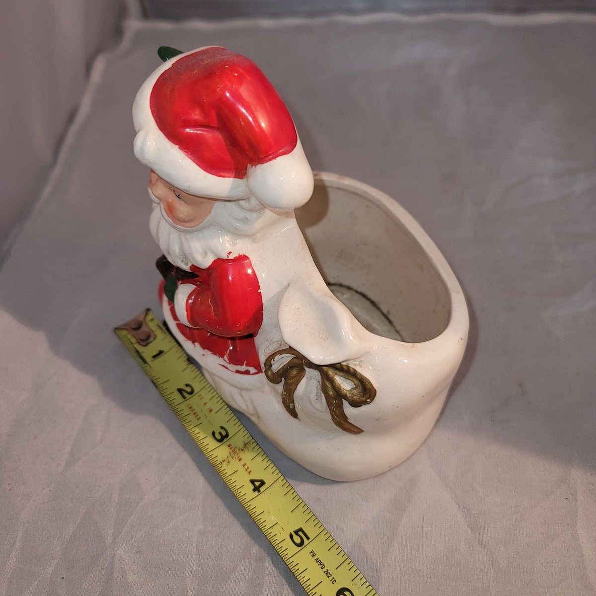 Vintage Ardco Ceramic Santa Claus Planter Approx. 6" tall