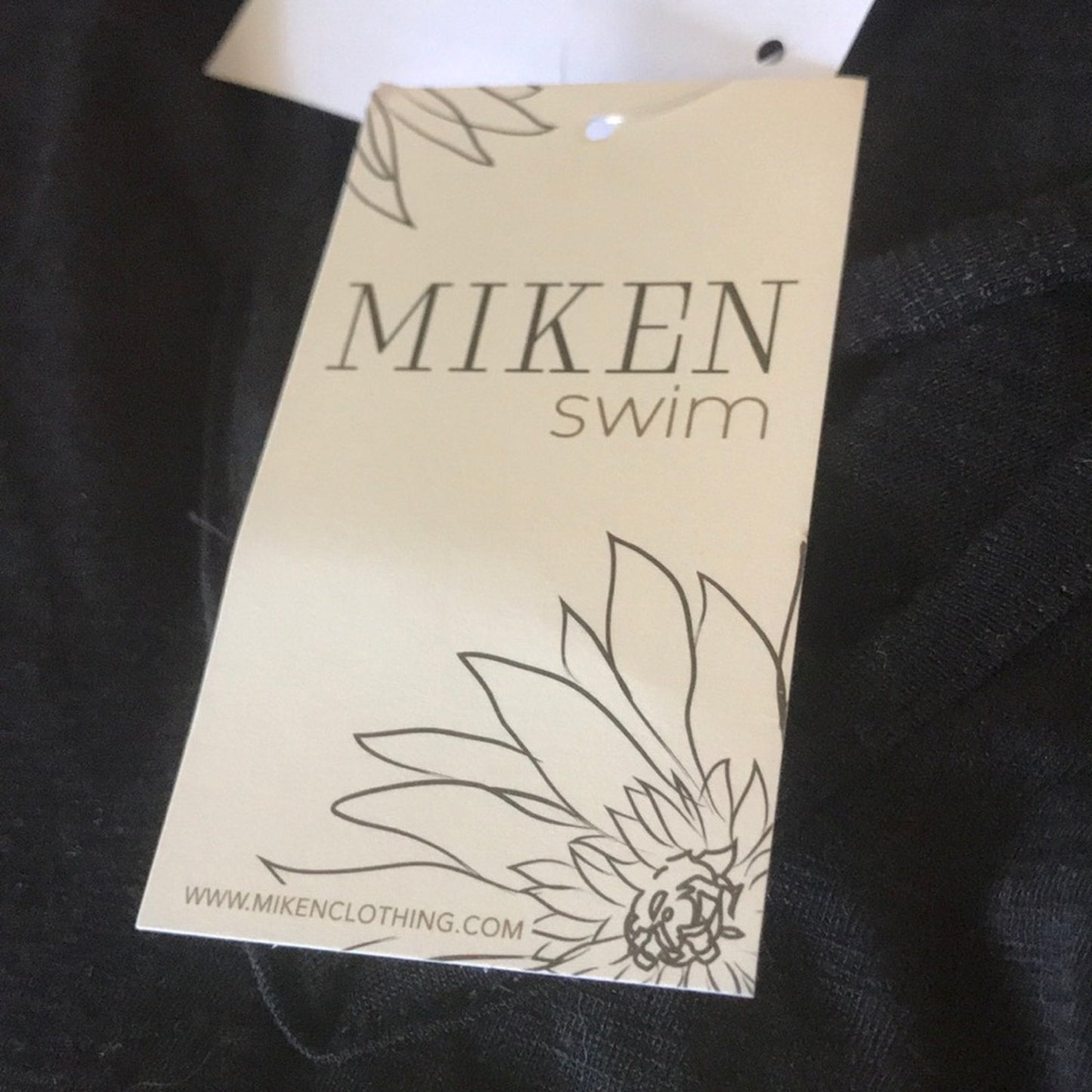 Miken Swim NEW Black Hooded Swim Cover Up Size XSmall