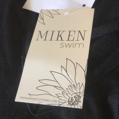 Miken Swim NEW Black Hooded Swim Cover Up Size XSmall