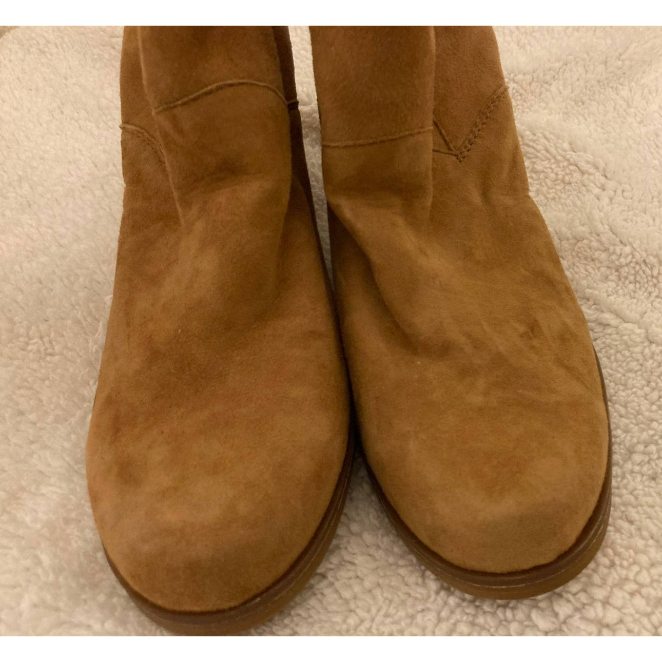 Kork Ease Maggie Suede Block Heel Back Zip Ankle Booties Size 10M Brown NWT