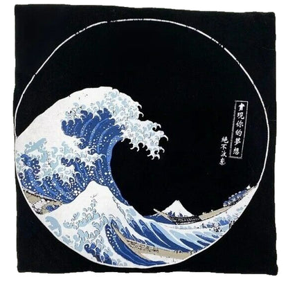 Topshop Kanagawa Wave Graphic Crew Neck Tee Shirt Size 2 US Black NWT XS