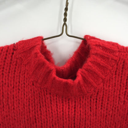 Sanctuary Party Stripe Over the Pullover Sweater Long Sleeve Rainbow Red Small