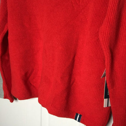 Court and Rowe Pullover Sweater Long Sleeve Striped Red  White XS extra small