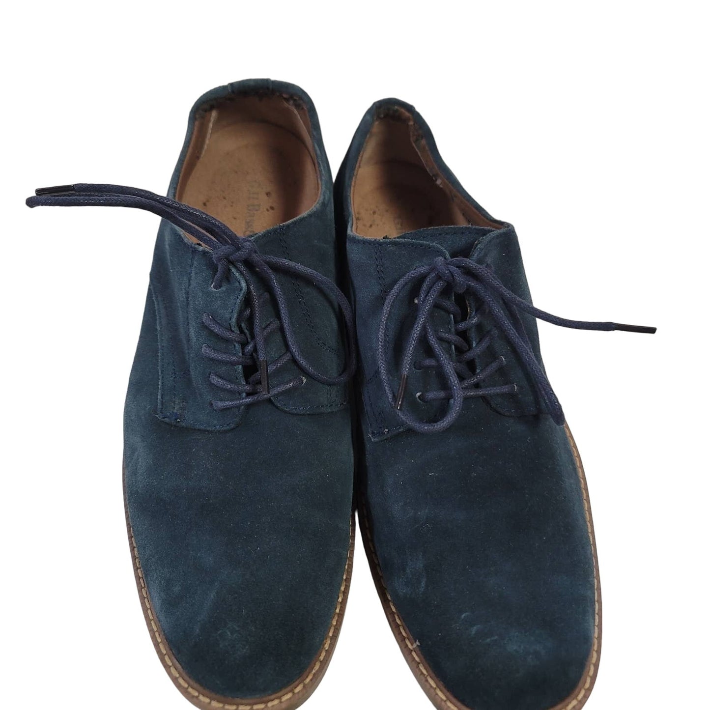 C.H. Bass Blue suede casual dress shoes almond toe Mens size  11.5 D leather