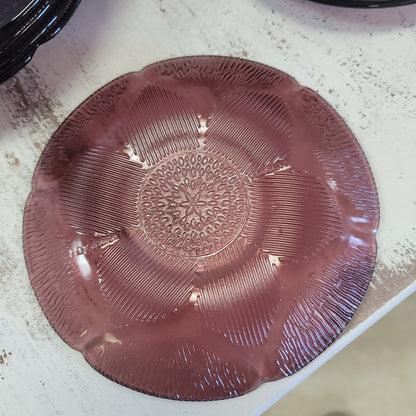 Fortescrista amethyst dish set cups saucer plate bowl Purple Service of 4  Lunch