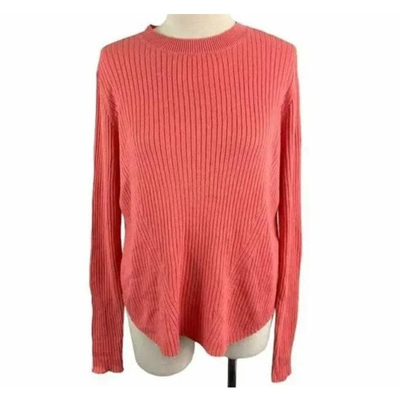 BP. Women's Pullover Sweater Large Coral Rose Tea NWT Long Sleeves Butter Soft