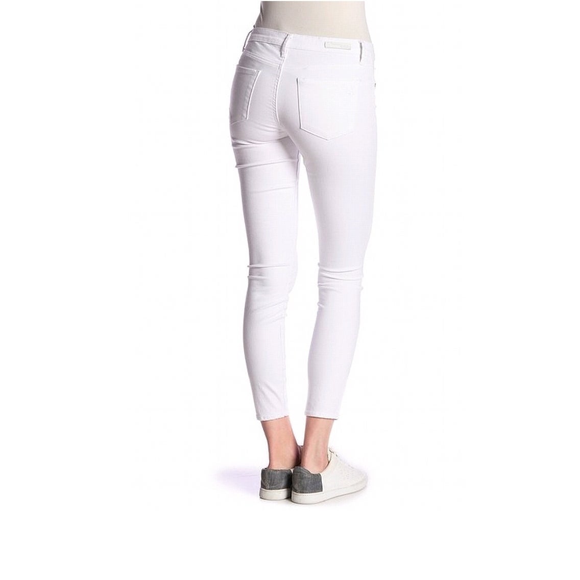 NWT Articles of Society Skinny Leg Cut Jeans Mid Rise Solid White Size 28 Waist