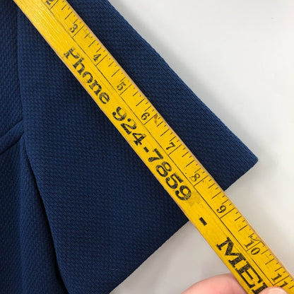 Roberta Lee Original VINTAGE 2 Pc Set Dress w/ Coat Royal Blue 1970's Polyester