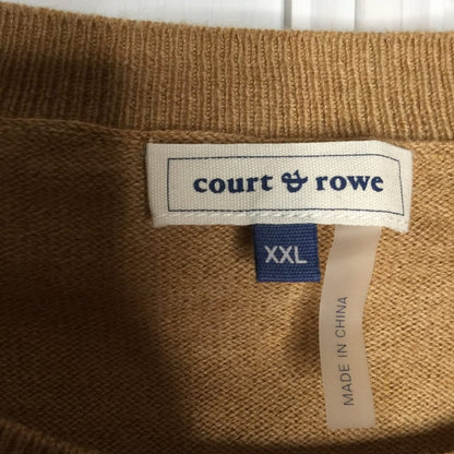 NWT Court and Rowe "Muse" Pullover Sweater Crew Neck Size XXLarge brown