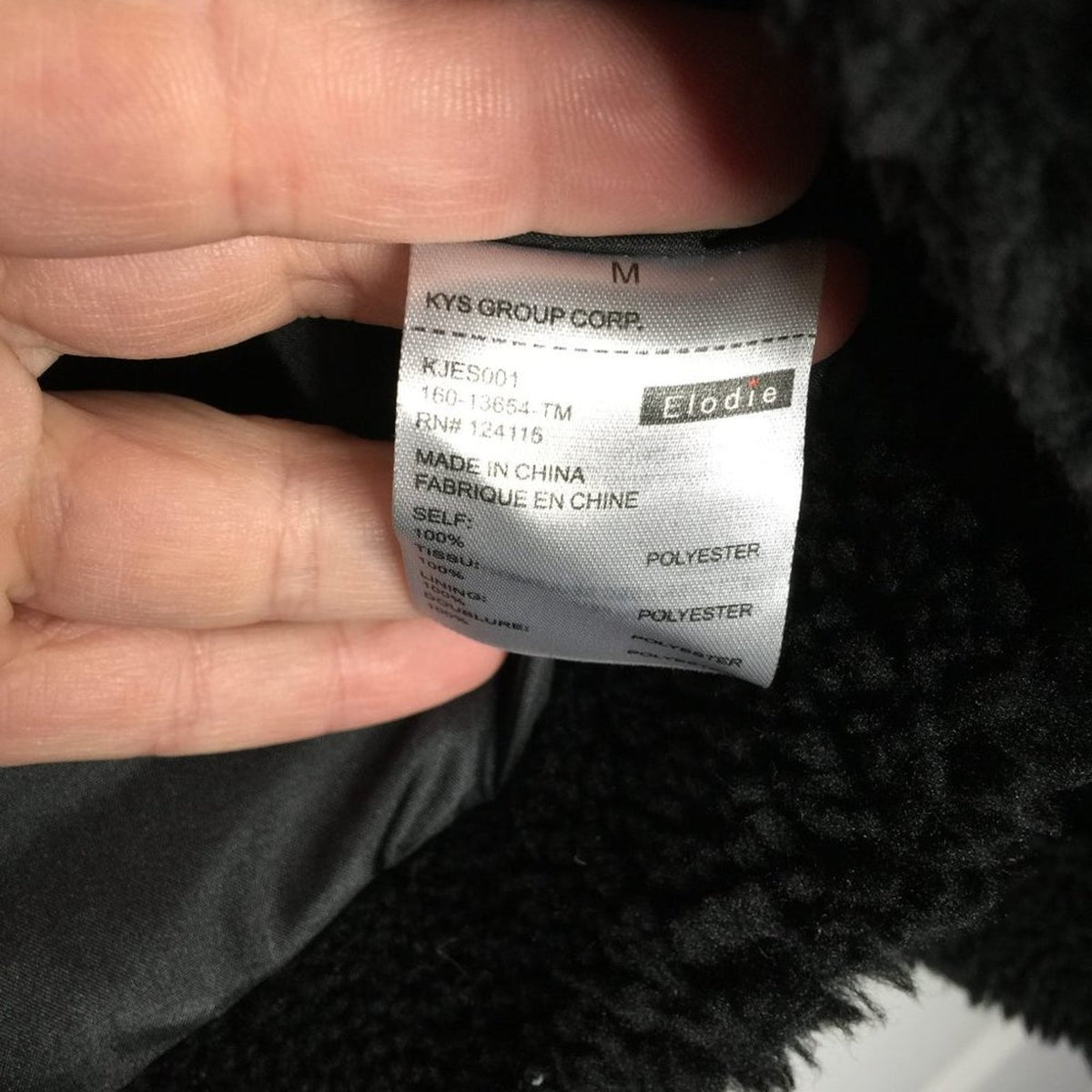 Elodie Wubby Faux Fur Zip Jacket Long Sleeves Size Medium